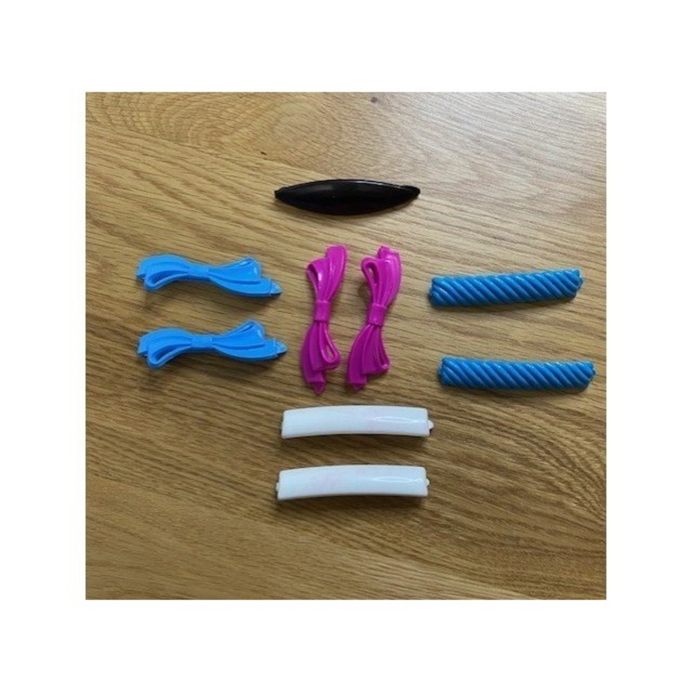 Goody Vintage Plastic Barrettes Lot Girls OS Multi Good 80s 90s Bows 9pc